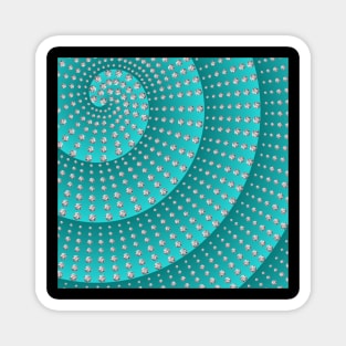 Spiral with diamonds - blue/green Magnet