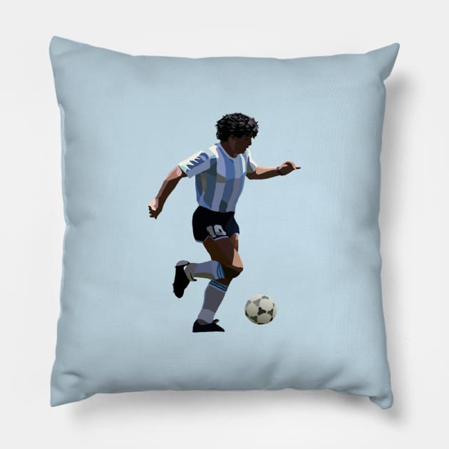 Diego Maradona Pillow by Webbed Toe Design's