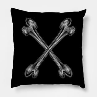 grey cross bone Pillow