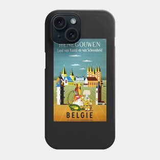 Belgium Travel Poster Phone Case