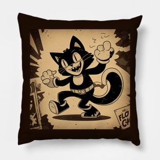 Funny Vintage illustration of Felix The Cat Pillow