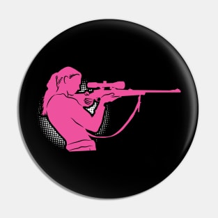 Hunting Girl - Shooting Girls Shot Shoot Hunter Pro Gaming Female Pin