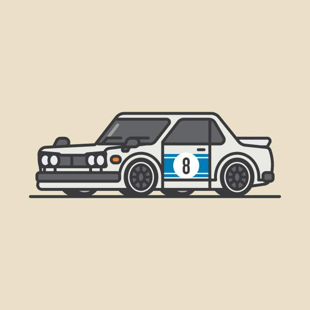 Car Series - Nissan Skyline 2000 GT-R by Stevectors