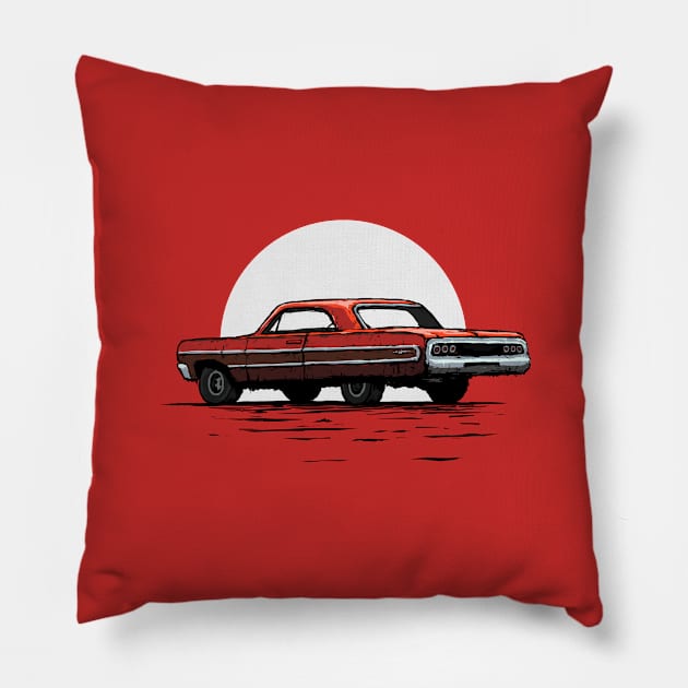 CARTOON CAR IMPALA Pillow by larrysouthberg