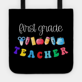 First Grade Teacher Shirt Tote