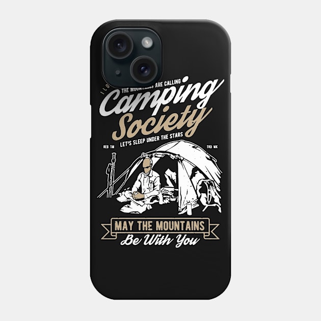 Camping Society Phone Case by JakeRhodes