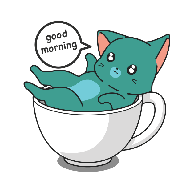 Funny Cat in The Cup by Mary Merwids Joy