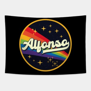 Alfonso // Rainbow In Space Vintage Style Tapestry