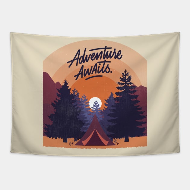 Adventure Awaits Tapestry by POD Anytime