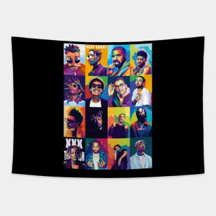 Rappers Collection Wpap Pop Art Tapestry