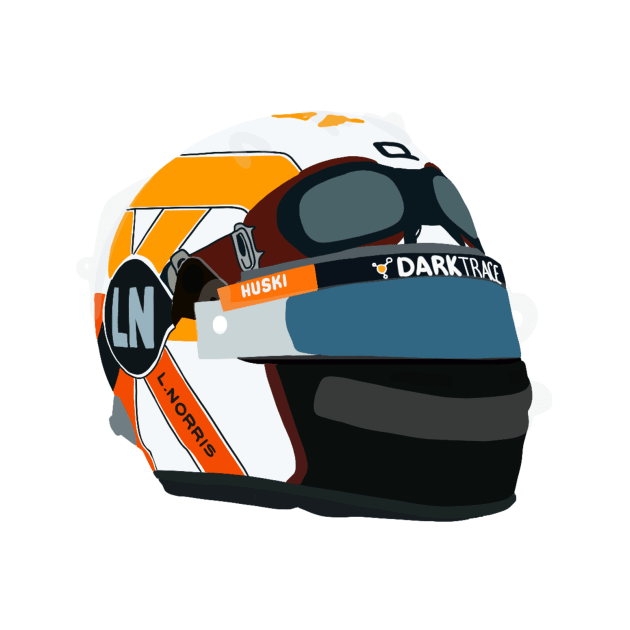 Lando Norris special helmet for the 2021 Monaco Grand Prix by royaldutchness