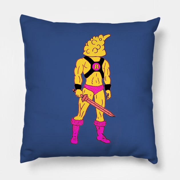 Prince Algor Yellow Small Art Pillow by Rampageo Industries 