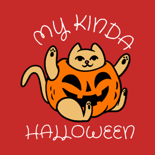 Cute Kitten Pumpkin halloween costume design T-Shirt