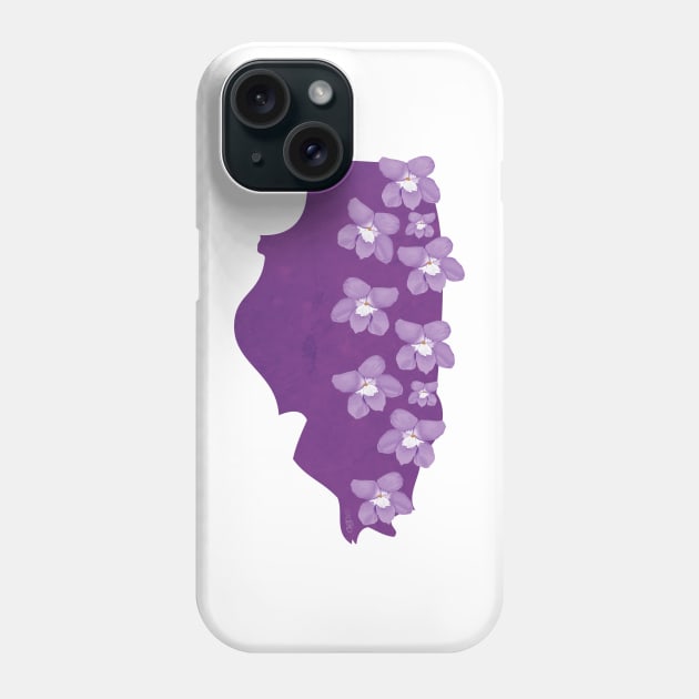 Illinois Violet Phone Case by Lavenderbuttons