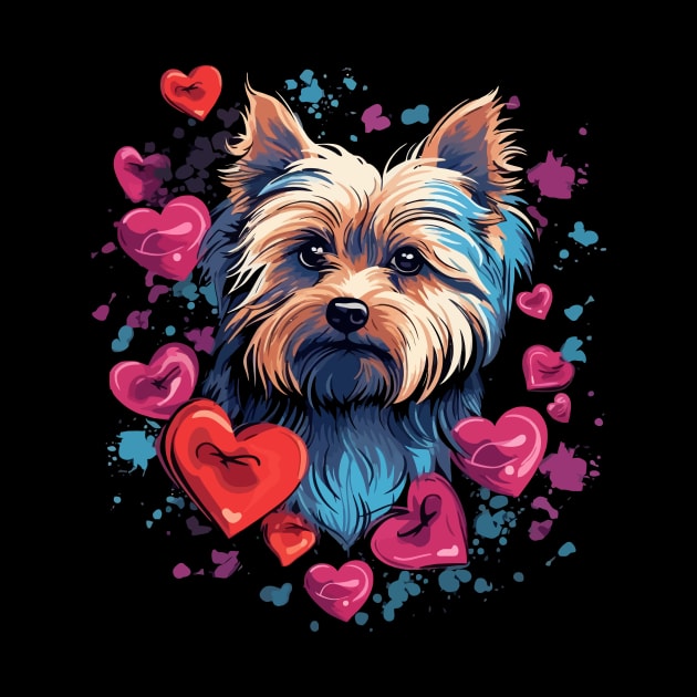 Yorkshire Terrier Valentine Day by JH Mart