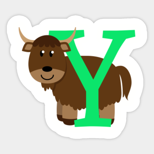 Alphabet Letter Y Design For Kids Funny Sticker Teepublic