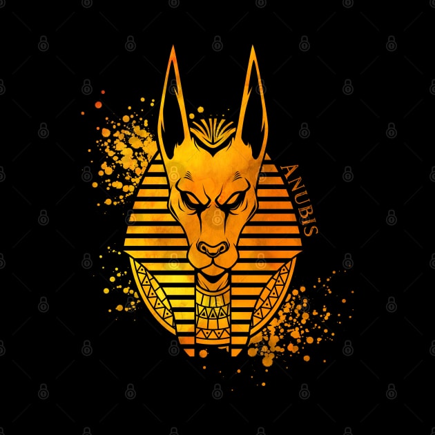 Egypt - gloomy drawing of the god Anubis by Modern Medieval Design