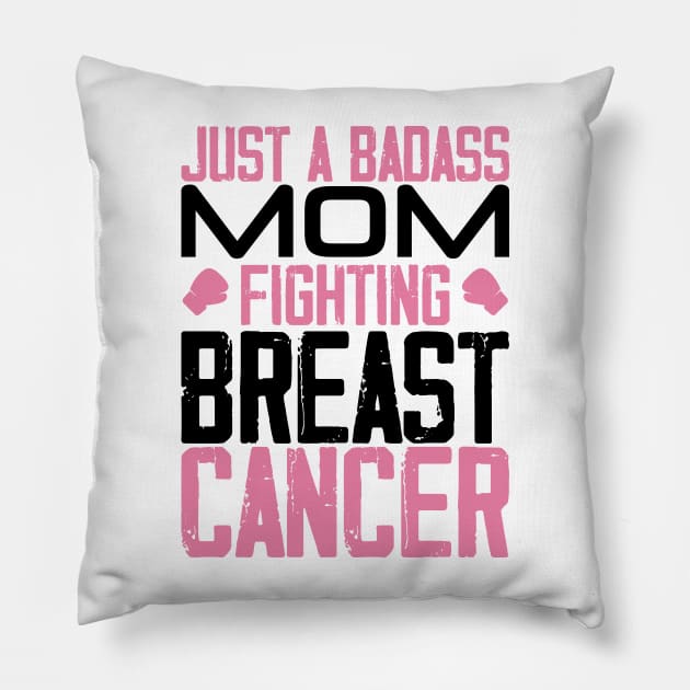 Breast Cancer Mom Quote Pillow by zeedot