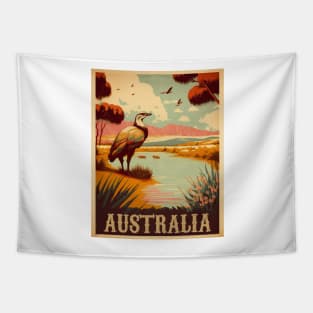 Australia Billabong Vintage Travel Art Poster Tapestry