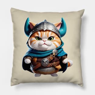 Viking warrior cat Pillow