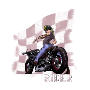 Rider...Lady and her Motorcycle T-Shirt