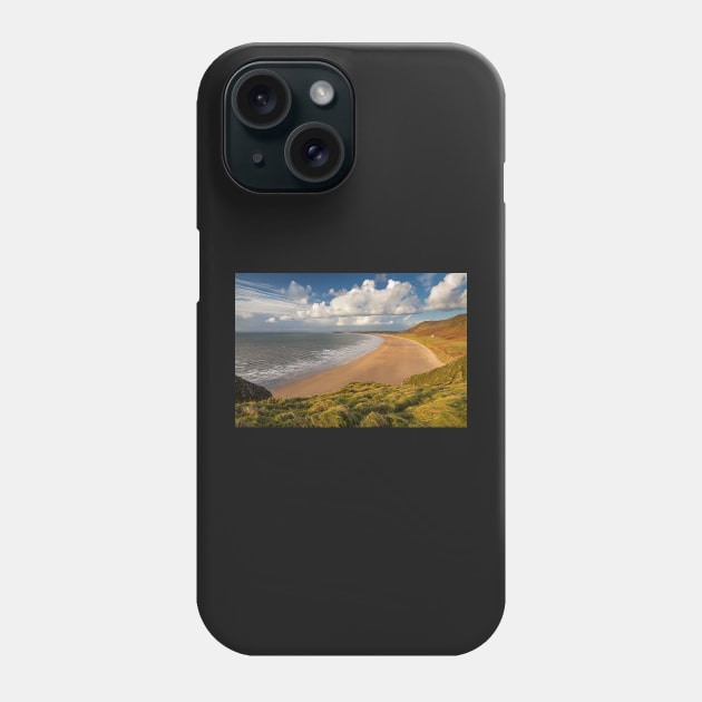 Rhossili Bay, Gower Phone Case by dasantillo