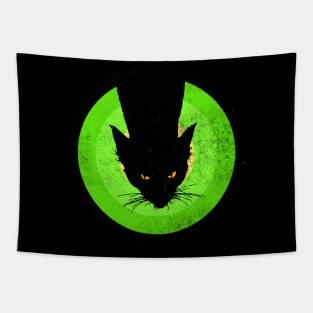 Retro Vintage Black Cat Tapestry