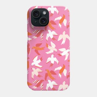 Birds Collage Pink Orange Phone Case