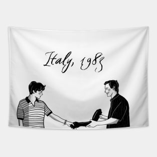 Italy 1983, Call me by your name, Hand shaking Tapestry