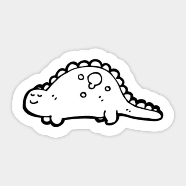 Cute Dinosaur Kawaii Line Art Dinosaur Sticker Teepublic See more ideas about dinosaur, dinosaur pattern, cute dinosaur. cute dinosaur kawaii line art