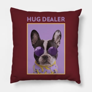 a cool looking dog Hug Dealer - Exisco Pillow