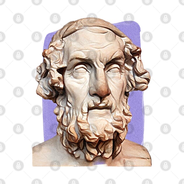 Greek Poet Homer illustration by Litstoy 