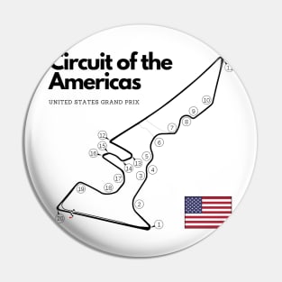 Circuit of the Americas F1 Track United States Pin