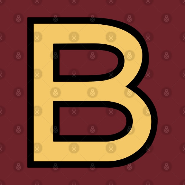 Funky Yellow Letter B by Thespot