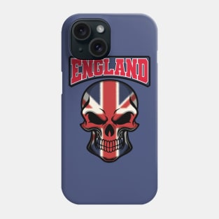 ENGLAND FLAG IN A SKULL EMBLEM Phone Case