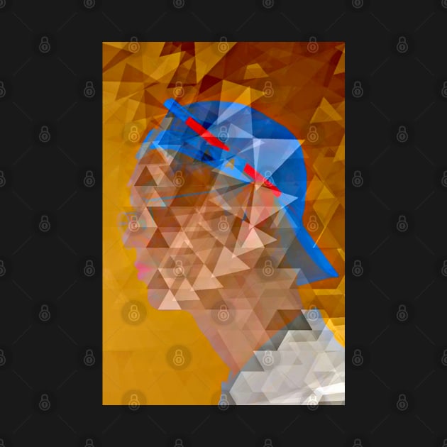 Pixelated Glitch Face Aesthetic Line Art Face Design by DankFutura