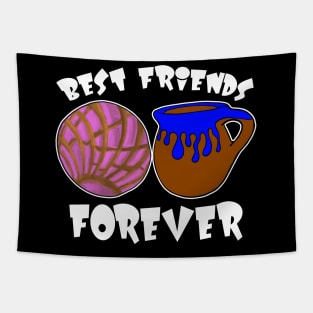 Concha Y Coffee Best Friends Forever Tapestry