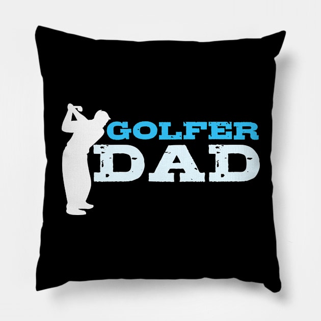 Golf Ball Golfer Dad Golfing Father Tournament Pillow by amango