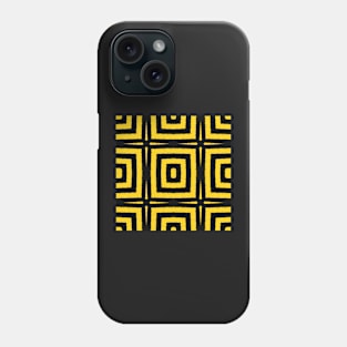 HIGHLY Visible Yellow and Black Line Kaleidoscope pattern (Seamless) 20 Phone Case