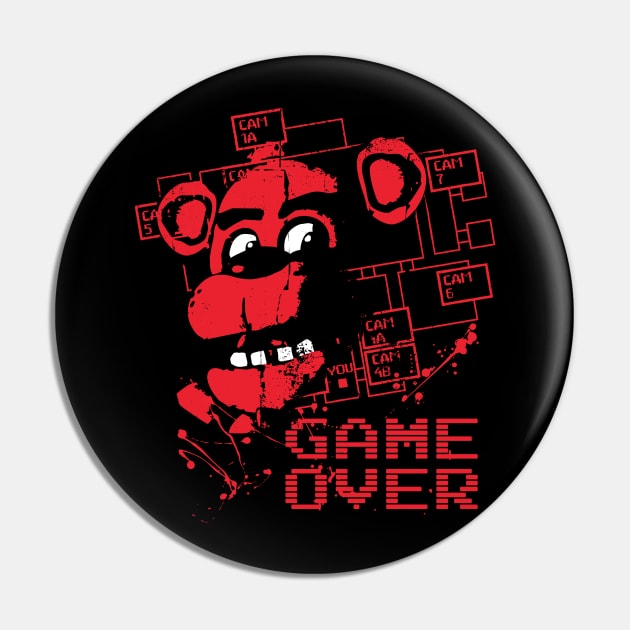 Five Nights At Freddy's Game Over Pin by DeepFriedArt