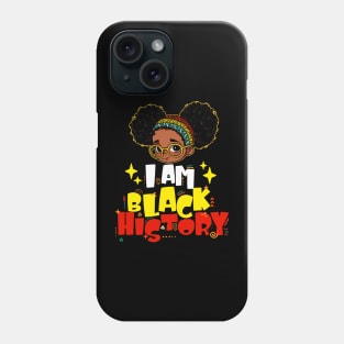 I Am Black History Kids Girls Black History Shirt Kids Boys Phone Case