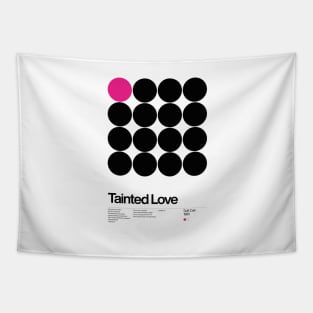 Tainted Love - Soft cell 1981, New Wave song Minimalistic Swiss Graphic Design Tapestry