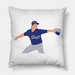 Baseball player in action Pillow