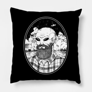 Bearded alien Pillow