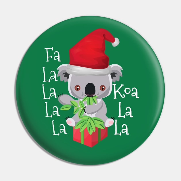 Fa La La La La Koa La La Christmas Koala Bear Pin by Contentarama