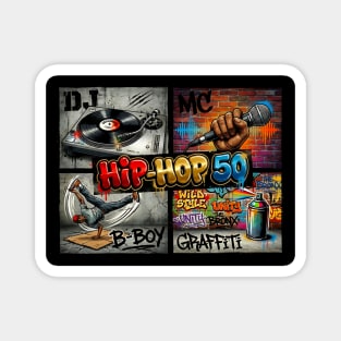 Hip-Hop 50 – The Four Elements Anniversary Tribute Magnet