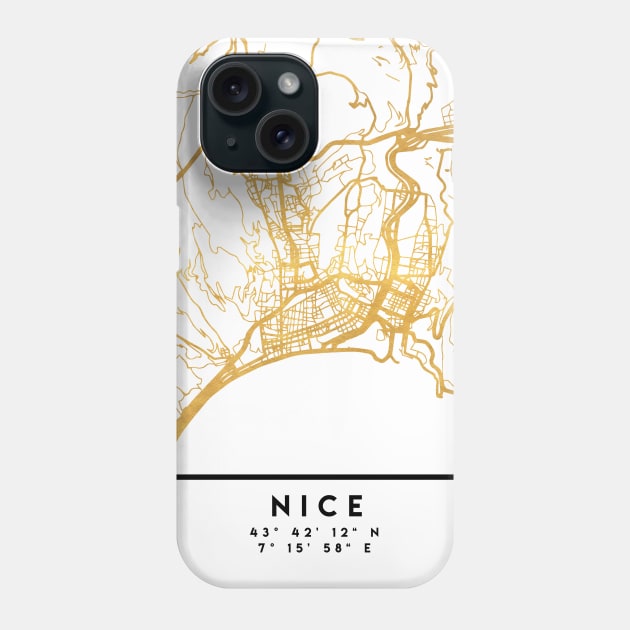 NICE FRANCE CITY STREET MAP ART Phone Case by deificusArt