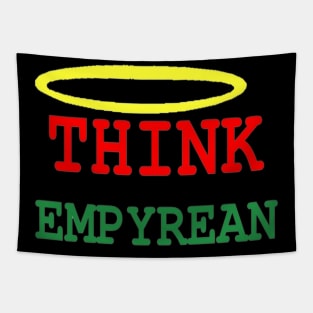 Think Empyrean Deaign on Black Background Tapestry