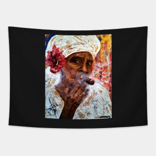 The lady from old Havana Tapestry