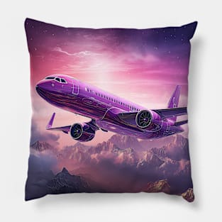 Purple Airplane 01 Pillow